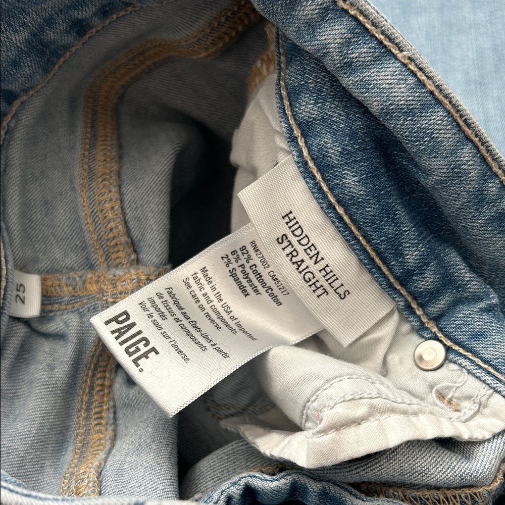 PAIGE High Rise Light Blue Jeans - Picture 5 of 6